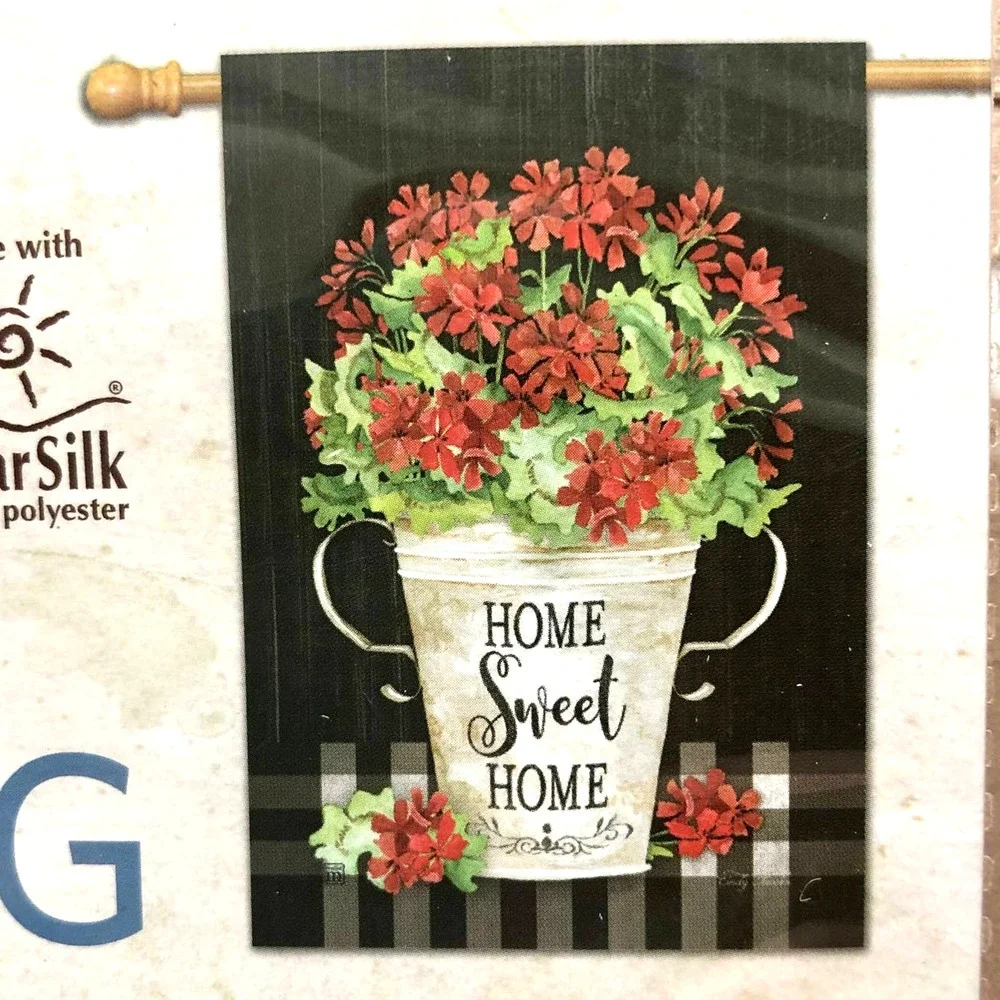 Breeze Art Solar Silk Outdoor Flag Home Sweet Home Garden